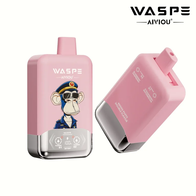 Waspe Aiviou 40000 Puffar vape Strawberry Watermelon Blueberry Raspberry 2% nikotin dual flavor vape long lasting vape mesh coil uppladdningsbar engångsvape 650mAh 36ml Type-C EU lager