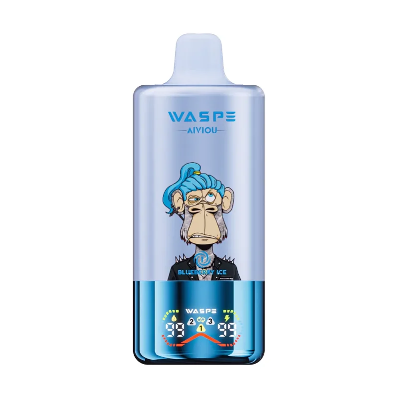 Waspe Aiviou 60000 Puffar vape Blueberry Ice Black Dragon Ice Fizzy Cherry Ice 5% nikotin long lasting vape 3in1 triple flavor vape mesh coil uppladdningsbar engångsvape 650mAh 54ml Type-C EU lager