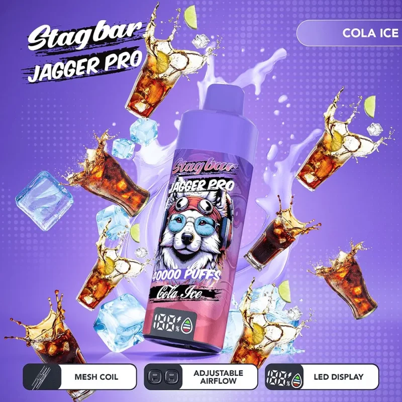 Stag Bar Jagger Pro 40k Engångsvape - 40000 Puffar-cola-ice.jpg