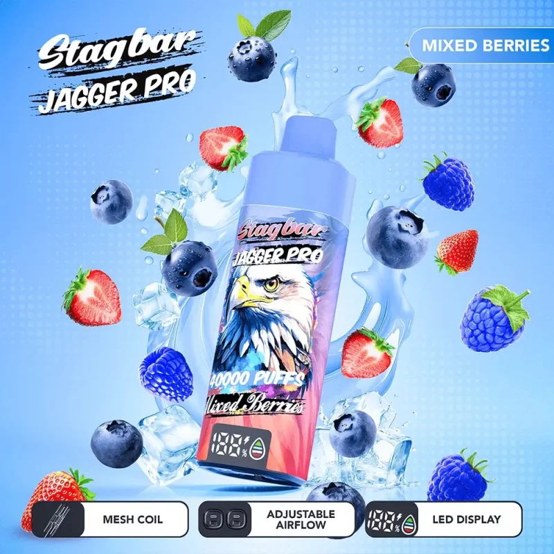 Stag Bar Jagger Pro 40k Engångsvape - 40000 Puffar-mixed-berries.jpg