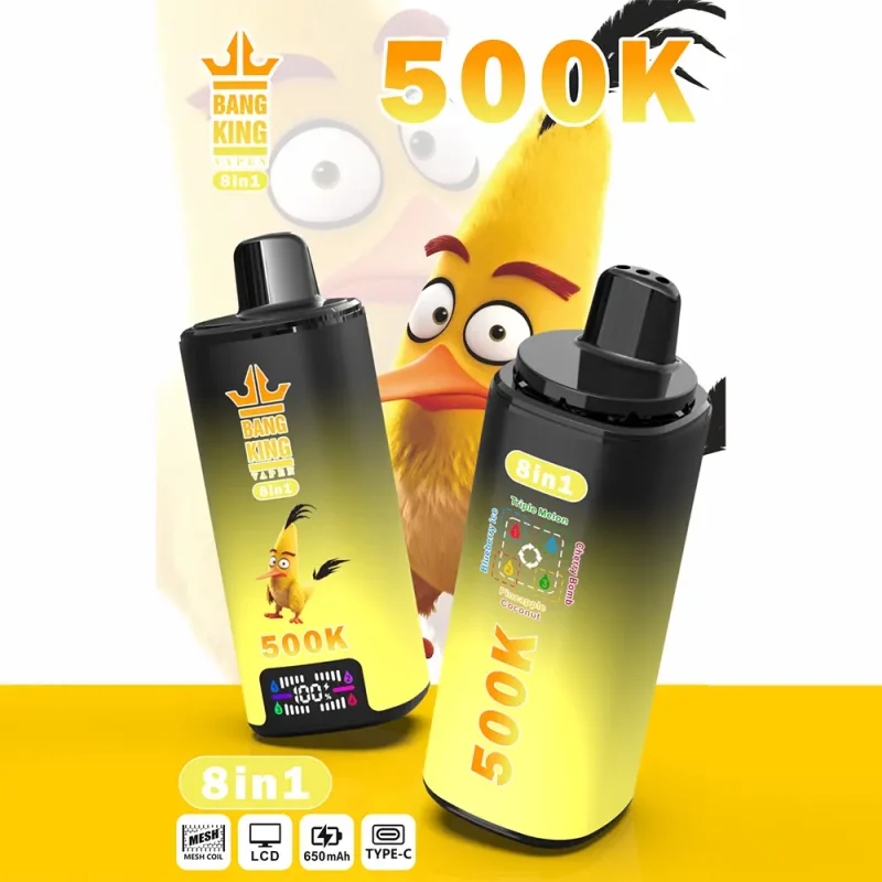 Bang King 500K – 500000 Puffar 8-i-1 Flavors Vape-triple-melon-blueberry-ice-cherry-bomb-pineapple-coconut.jpg (1)