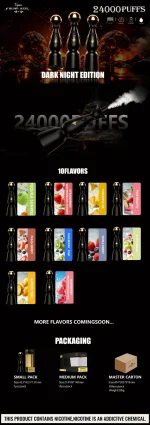 HUMO AZUL Dark Night Edition 24k Dark Vape flavors list