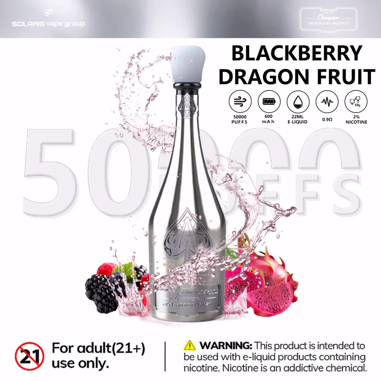 Solaris Champagne 50K Engångsvape – 50000 Puffar EU Lager- Blackberry Dragon Fruit