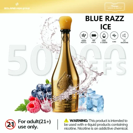Solaris Champagne 50K Engångsvape – 50000 Puffar EU Lager - Blue Razz Ice