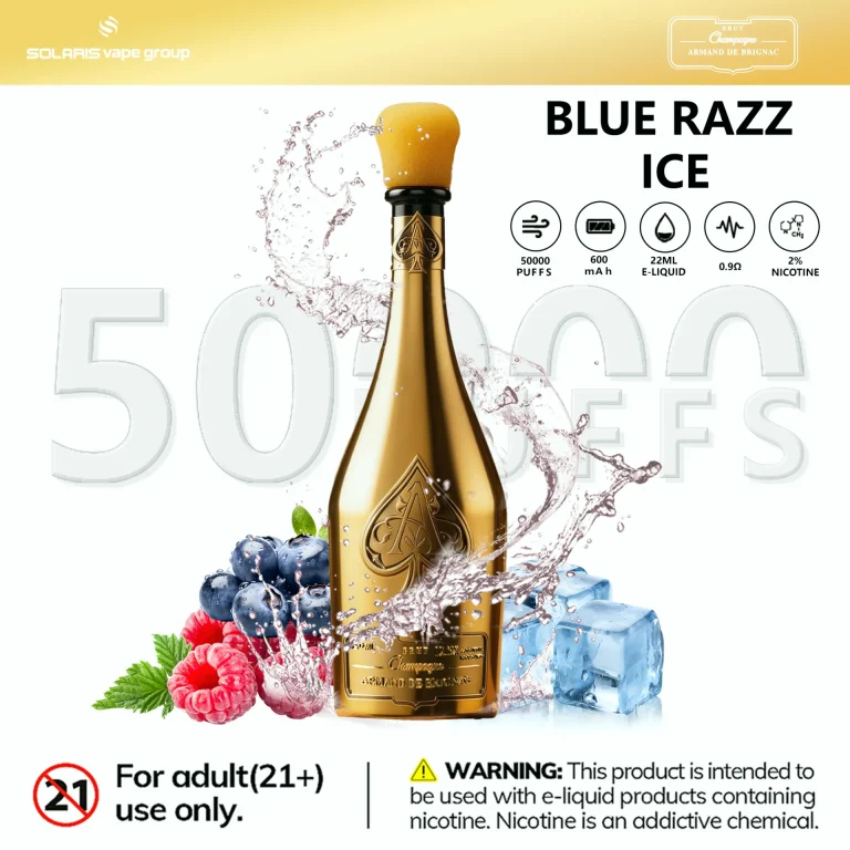 Solaris Champagne 50K Engångsvape – 50000 Puffar EU Lager - Blue Razz Ice