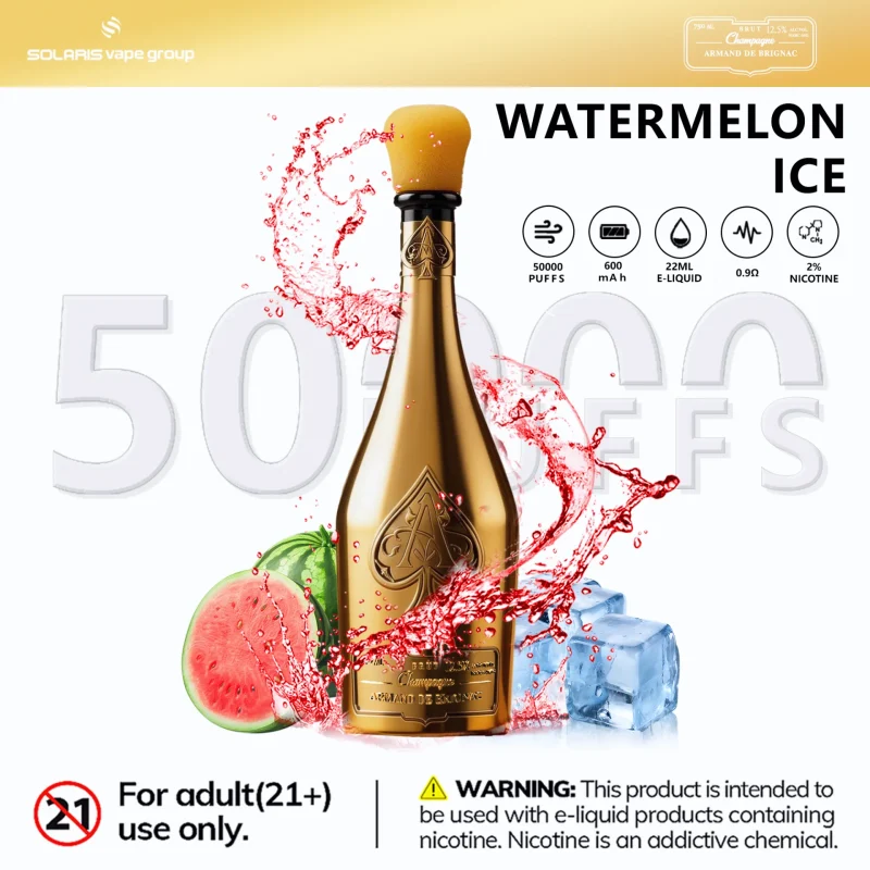 Solaris Champagne 50K Engångsvape – 50000 Puffar EU Lager - Watermelon Ice