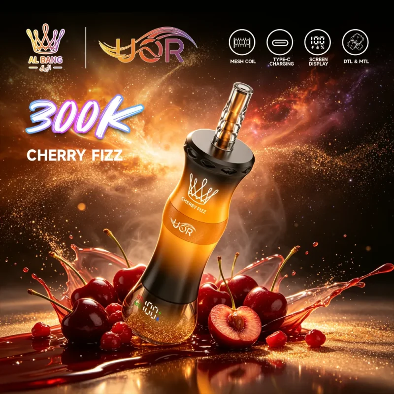 UOR AL Bang 300K – 300000 Puffar Vape MTL & DTL Modes - Cherry Fizz (2)