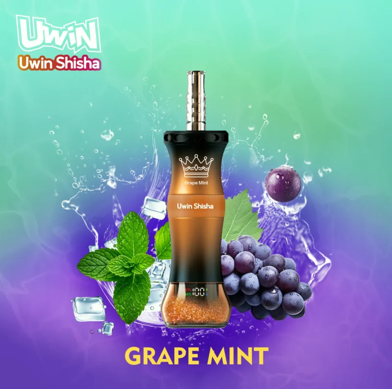 UWIN Shisha 300K 300000 Puffar Engångsvape - Grape Mint