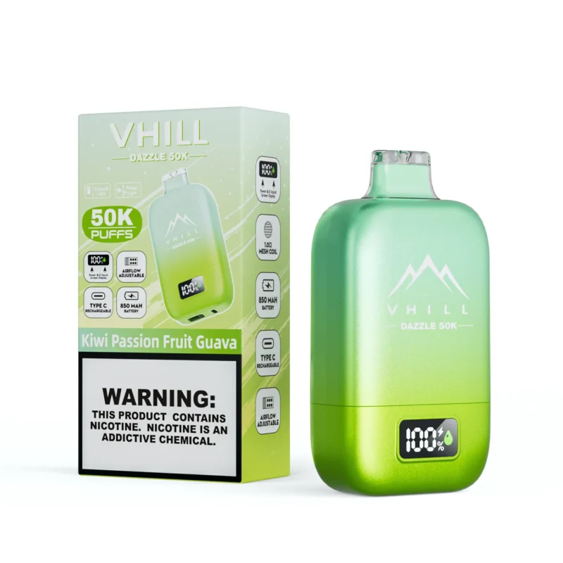 VHILL DAZZLE 50K 50000 Puffar Engångsvape - kiwi passion fruit guava