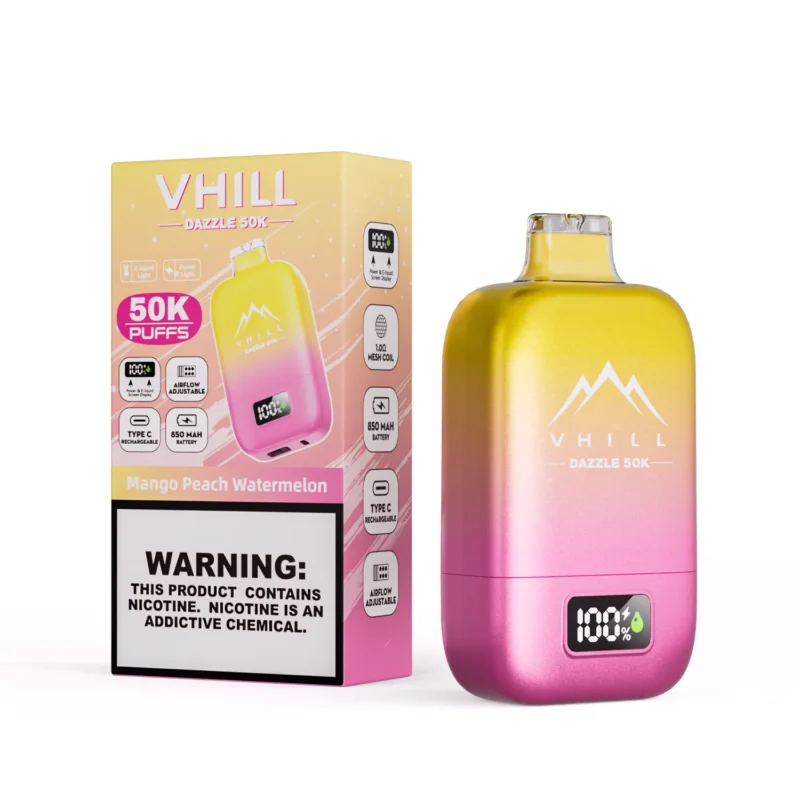 VHILL DAZZLE 50K 50000 Puffar Engångsvape - peach mango watermelon