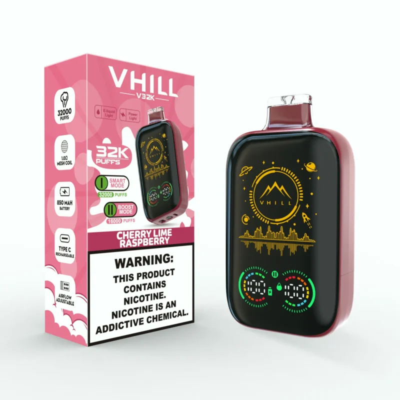 VHILL V32K 32000 Puffar Engångsvape - Cherry Lime Raspberry