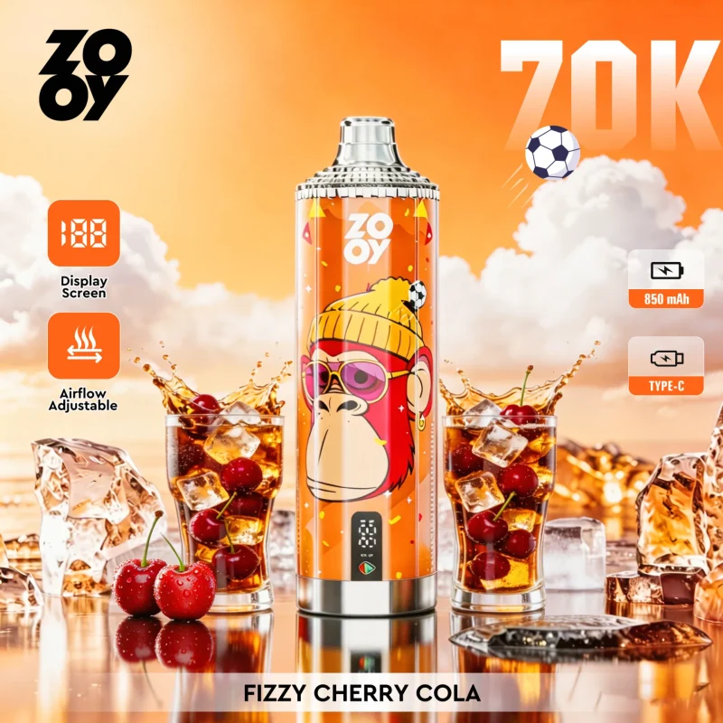 ZOOY Crystal 70k 70000 Puffar Engångsvape - Fizzy Cherry Cola