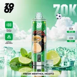 ZOOY Crystal 70k 70000 Puffar Engångsvape - Fresh Menthol Mojito