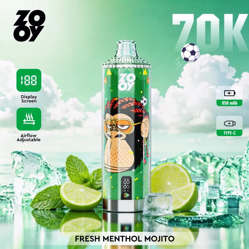 ZOOY Crystal 70k 70000 Puffar Engångsvape - Fresh Menthol Mojito