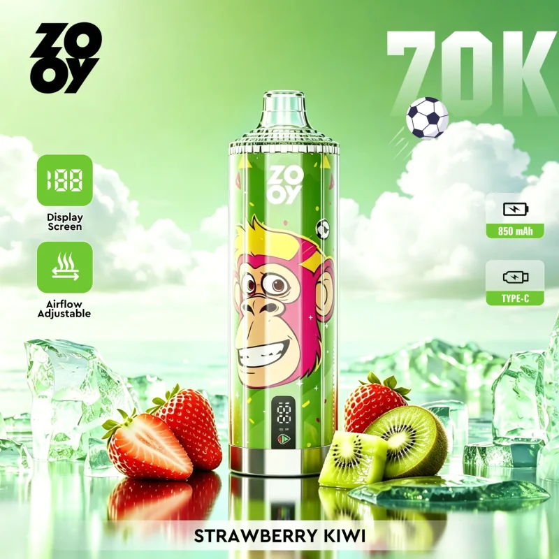 ZOOY Crystal 70k 70000 Puffar Engångsvape - Strawberry Kiwi