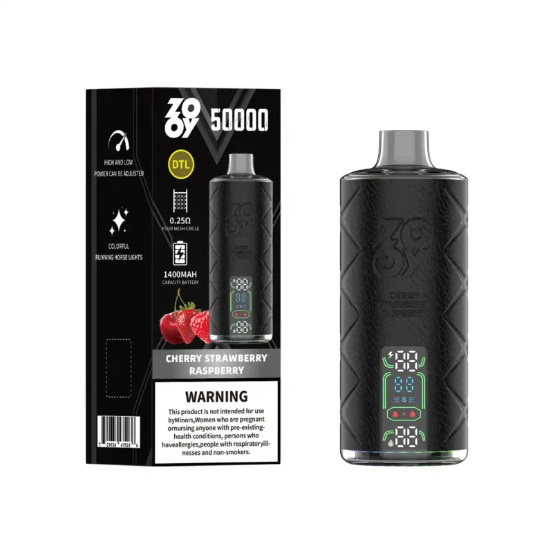ZOOY Shisha 50k 50000 Puffar Engångsvape - Cherry Strawberry Raspberry