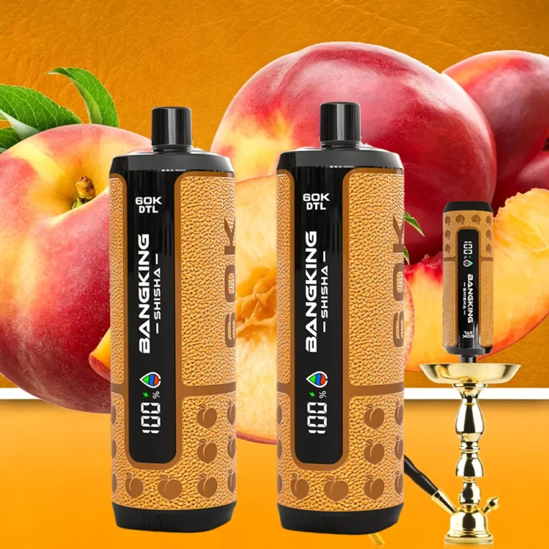 Bang King Shisha 60000 60k Puffar Engångsvape-peach-ice