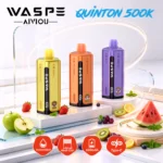 WASPE 10 in 1 Quinton 500K 500000 Puffar Engångsvape (3)