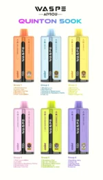 WASPE 10 in 1 Quinton 500K 500000 Puffar Engångsvape flavors list (2)