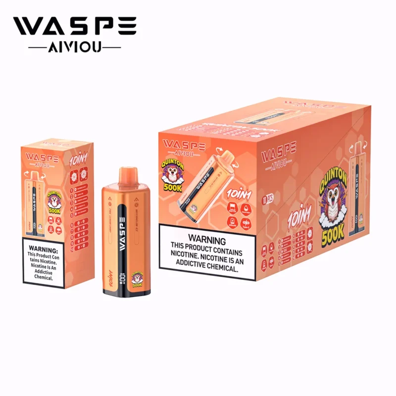 WASPE 500K Puffar Engångsvape-Watermelon Ice & Lemon Lime & Monster Cherries &Blueberry Ice & Pink Lemon Mint (2)