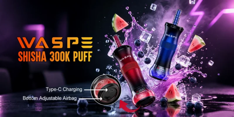 WASPE Shisha Hookah 300K 300000 Puffar Engångsvape (5)