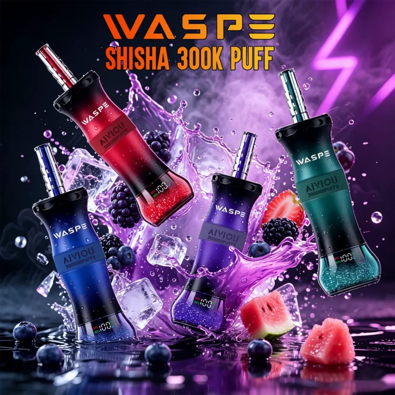 WASPE Shisha Hookah 300K 300000 Puffar Engångsvape