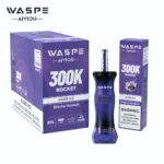 WASPE Shisha Hookah 300K 300000 Puffar Engångsvape-Grape Ice (2)