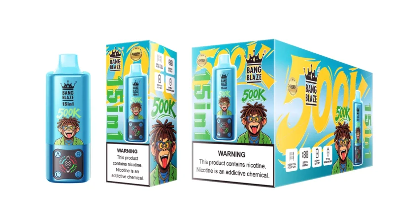 sevape-bang-blaze-500k-15-i-1-grupp-05-blandade-bar-blabar-korsbar-surt-apple-hallon-jordgubb-banan-produkt-och-forpackning