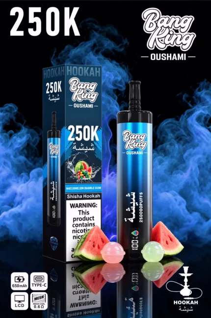 sevape-bang-king-oushami-shisha-hookah-250000-puffar-vattenmelon-tuggummi-smakbild-012